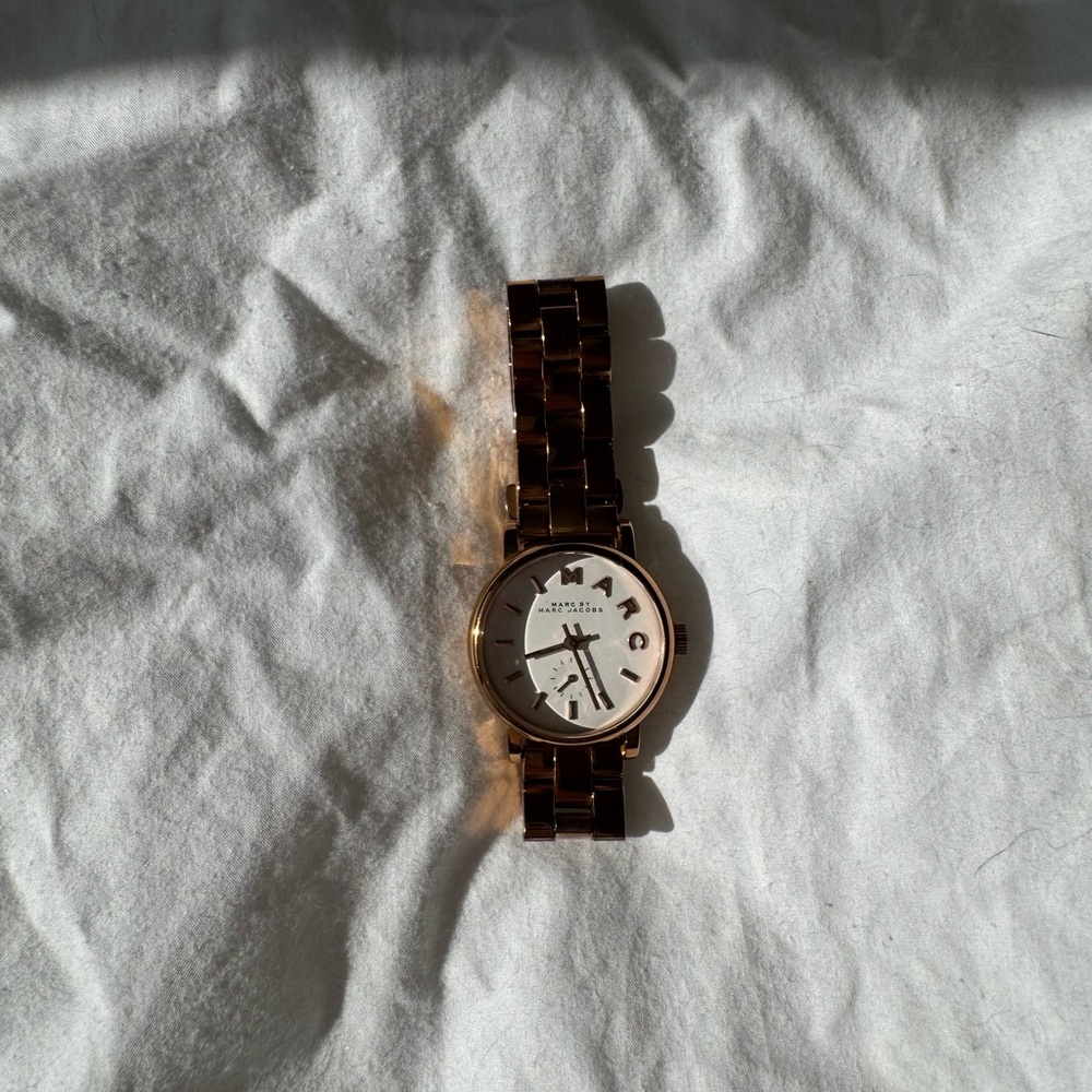 Marc Jacobs Gold and White Watch